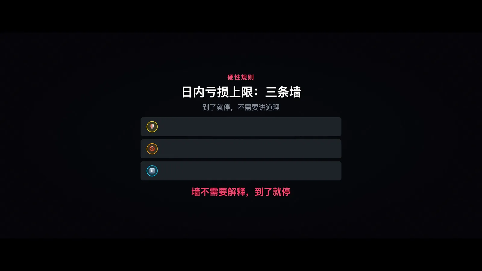 三条硬规则结构图，清晰展示规则内容与作用