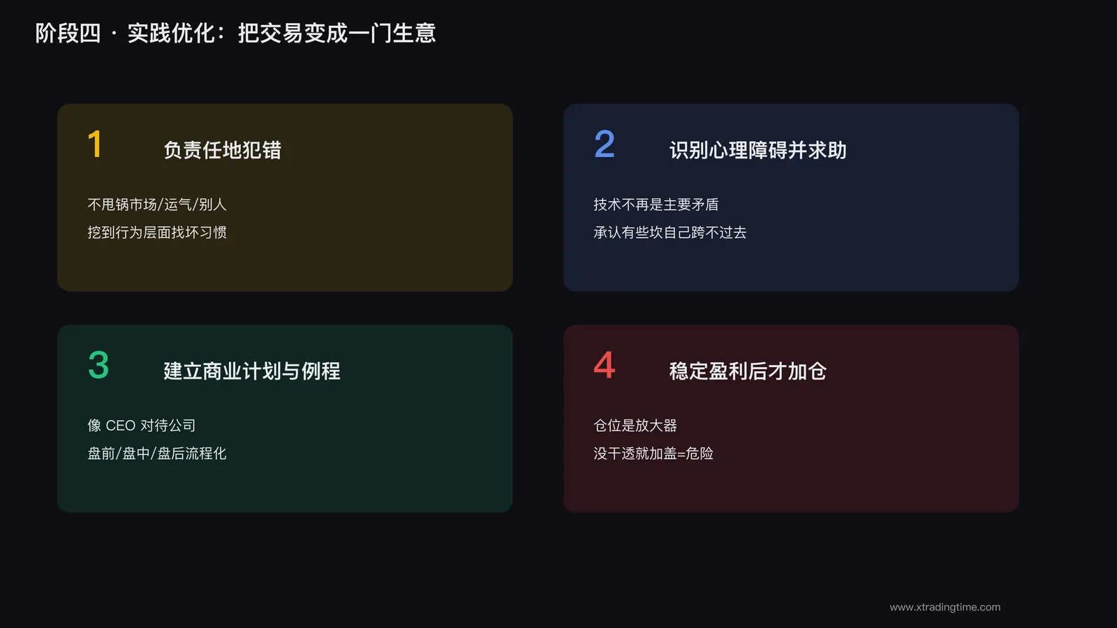 把交易当生意来经营