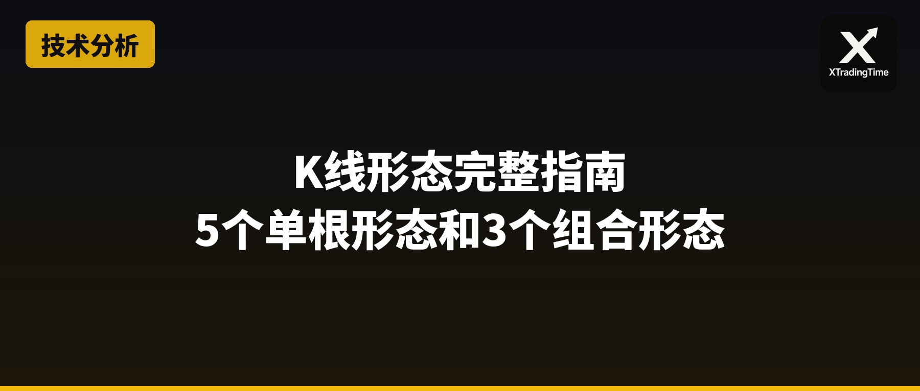 K线形态完整指南：5个单根形态、3个组合形态和使用前提