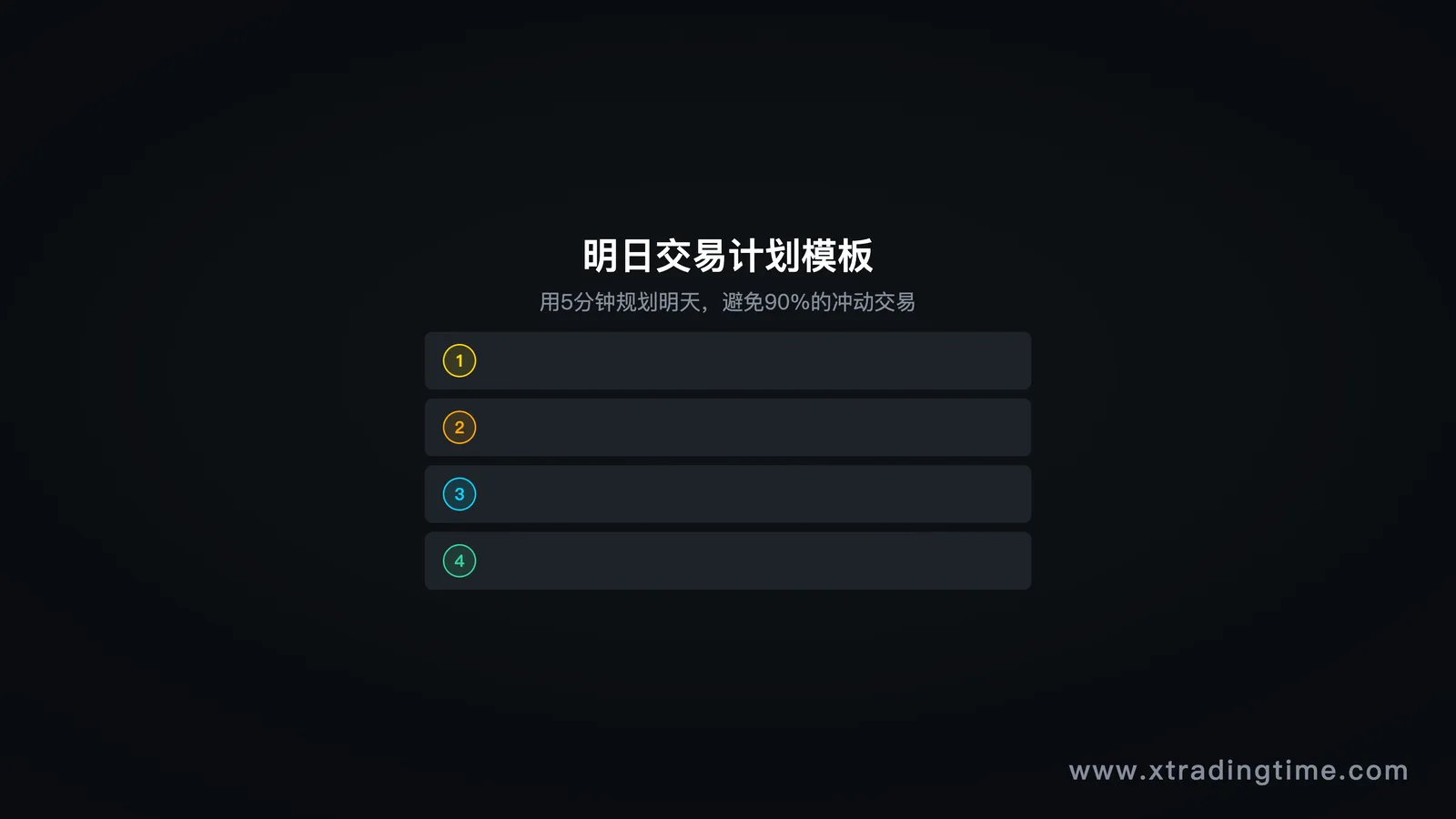 图8：次日交易计划模板