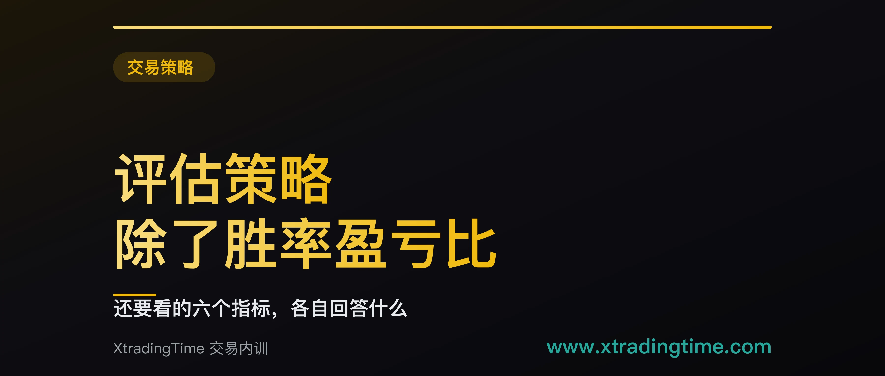 评估策略除了胜率盈亏比还看什么：六个指标，每个回答一个不同的问题