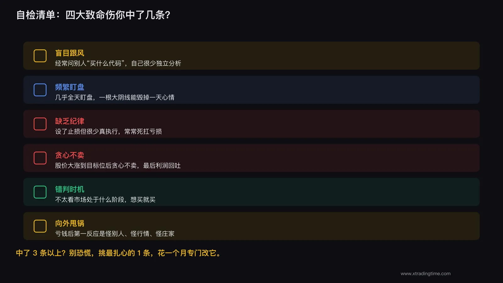 自检清单