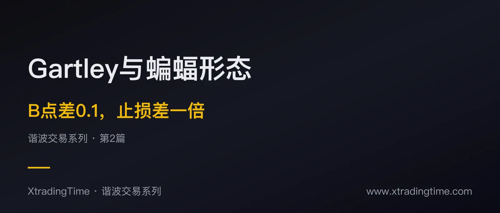 Gartley与蝙蝠形态：B点差0.1，止损差一倍