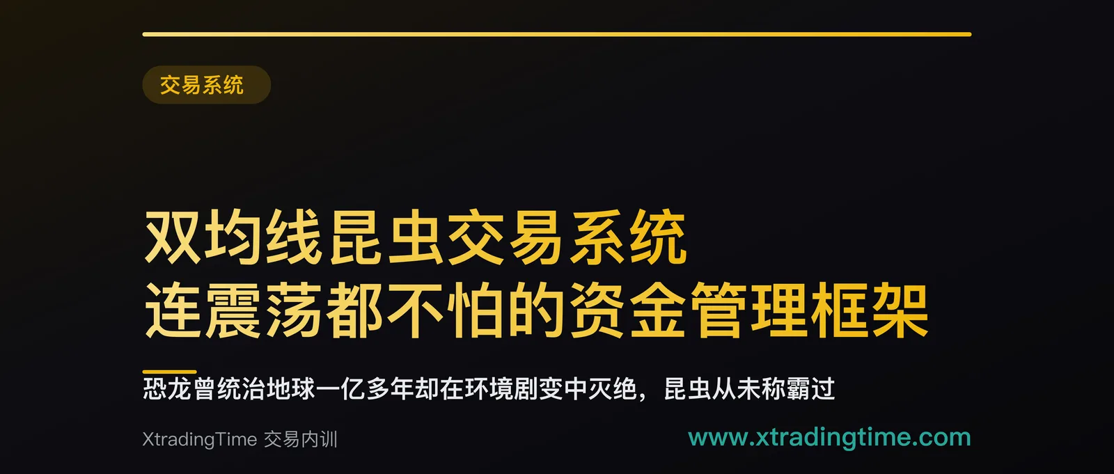 双均线昆虫交易系统：连震荡都不怕的资金管理框架