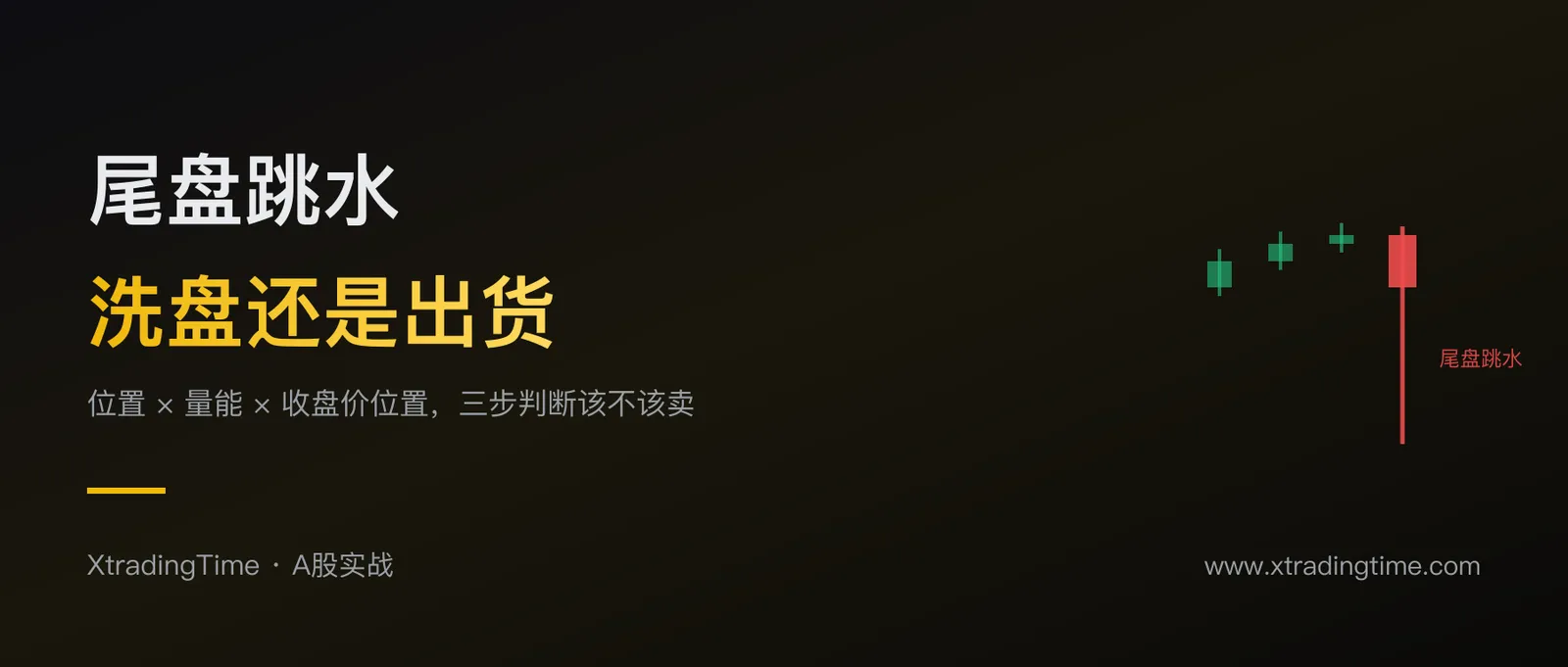 尾盘跳水是出货吗？该不该跟着卖，三步判断法