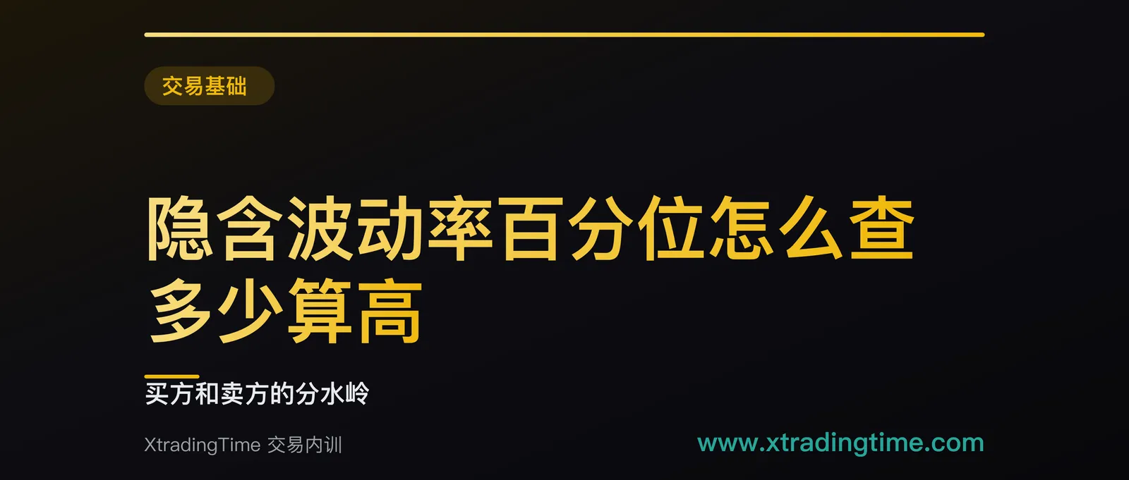 隐含波动率百分位怎么查、多少算高：买方和卖方的分水岭