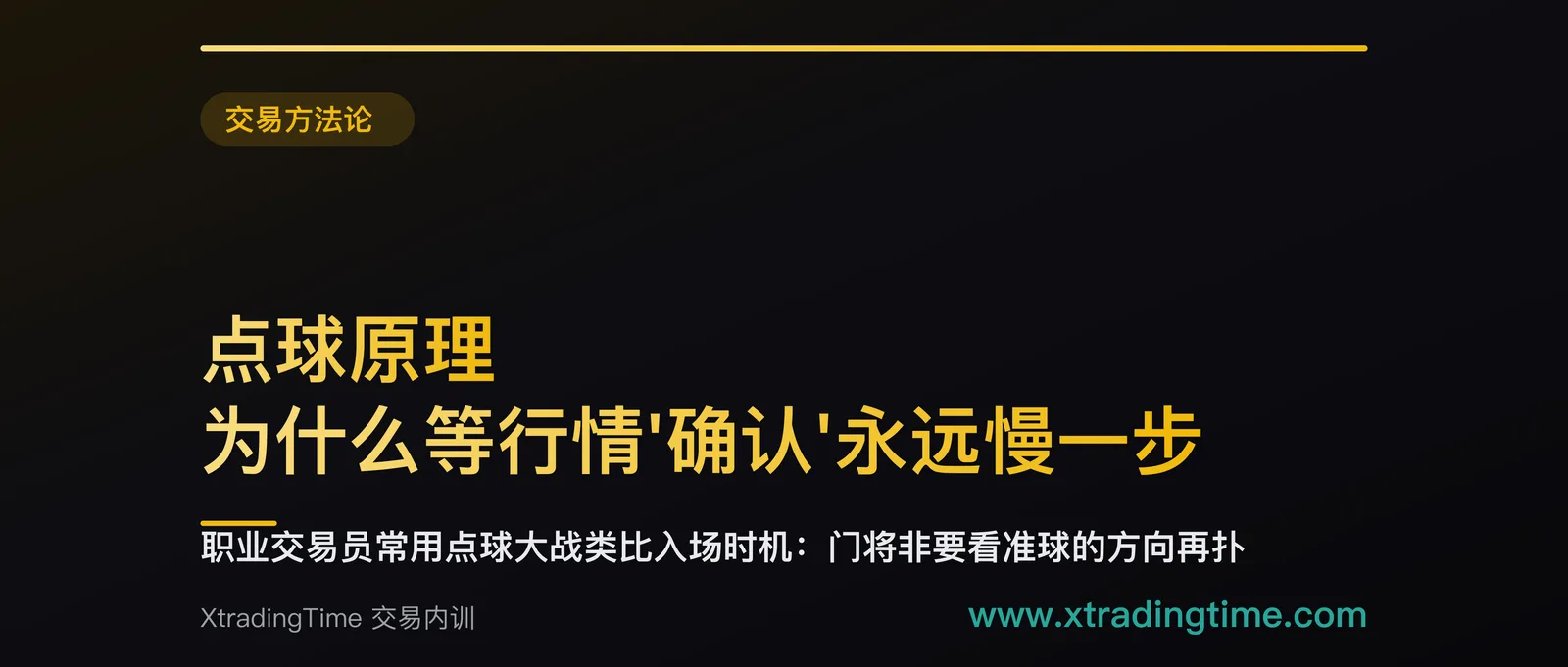 点球原理：为什么等行情'确认'永远慢一步，正确做法是带止损去试错