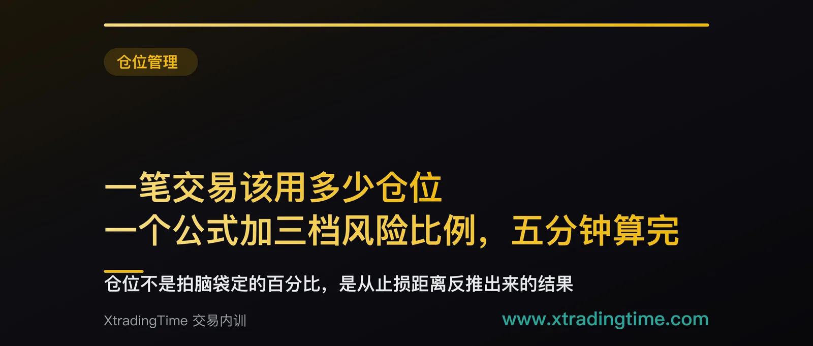 一笔交易该用多少仓位：一个公式加三档风险比例，五分钟算完
