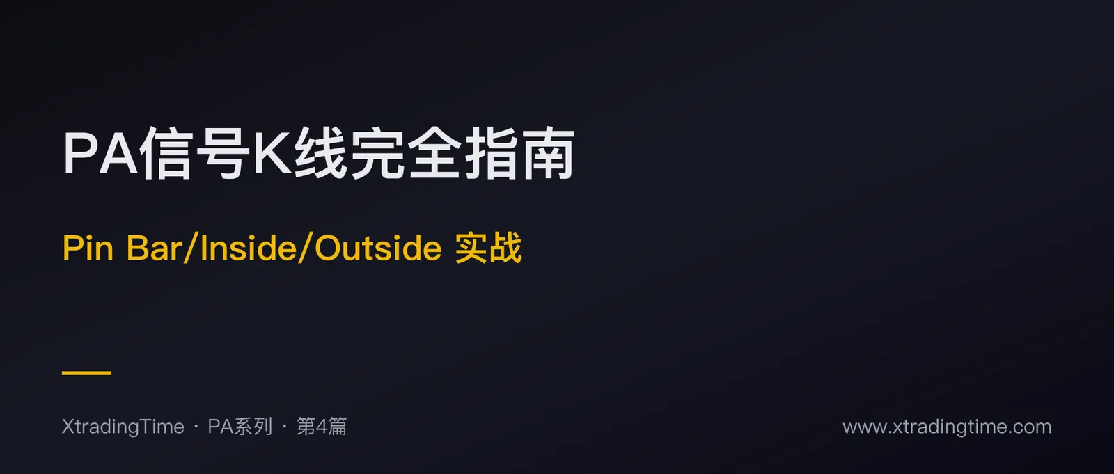 PA信号K线完全指南：Pin Bar/Inside Bar/Outside Bar实战