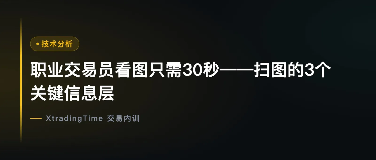 职业交易员看图只需30秒，扫图的3个关键信息层