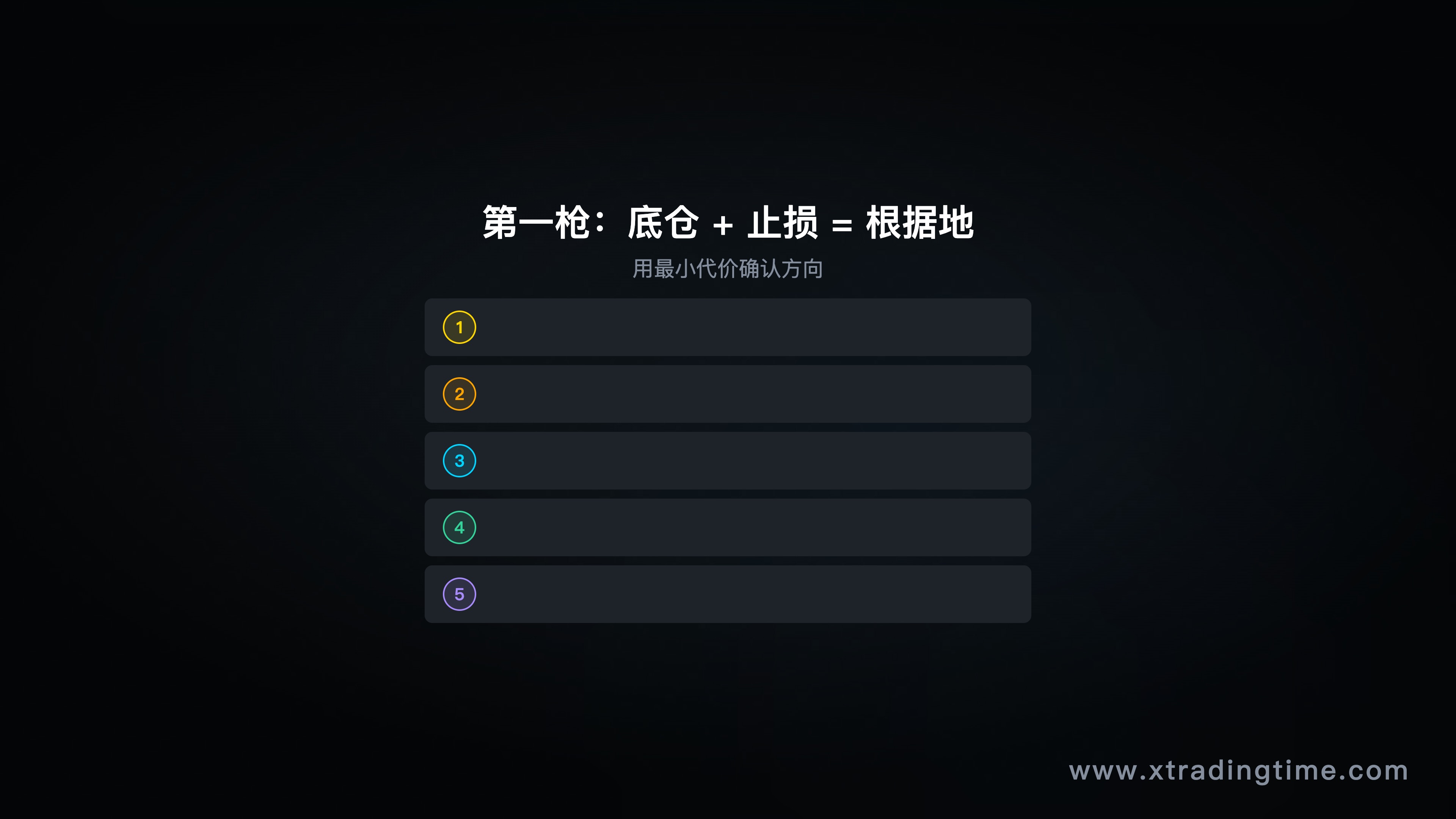 第一枪入场实操