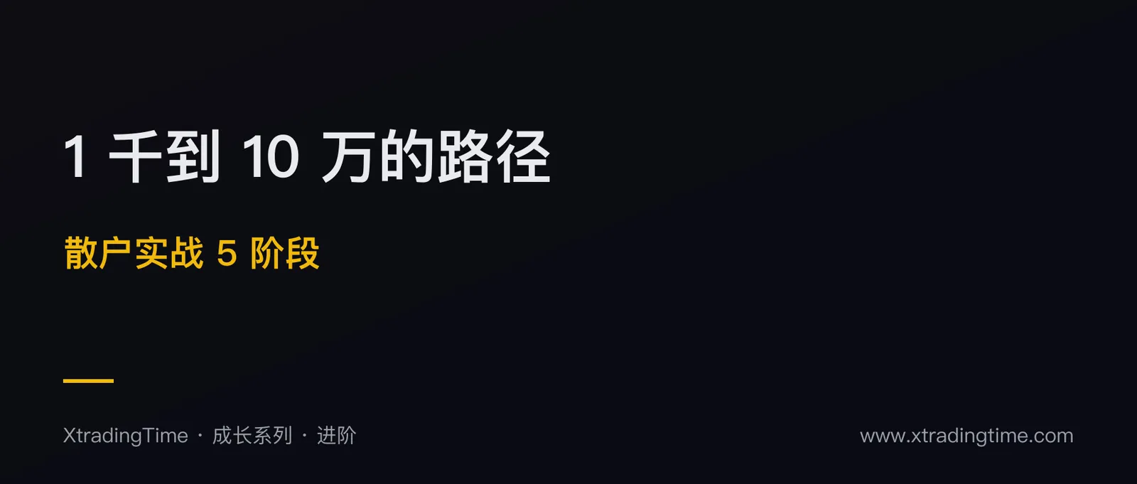 1 千美元到 10 万美元的 5 阶段路径：散户实战版