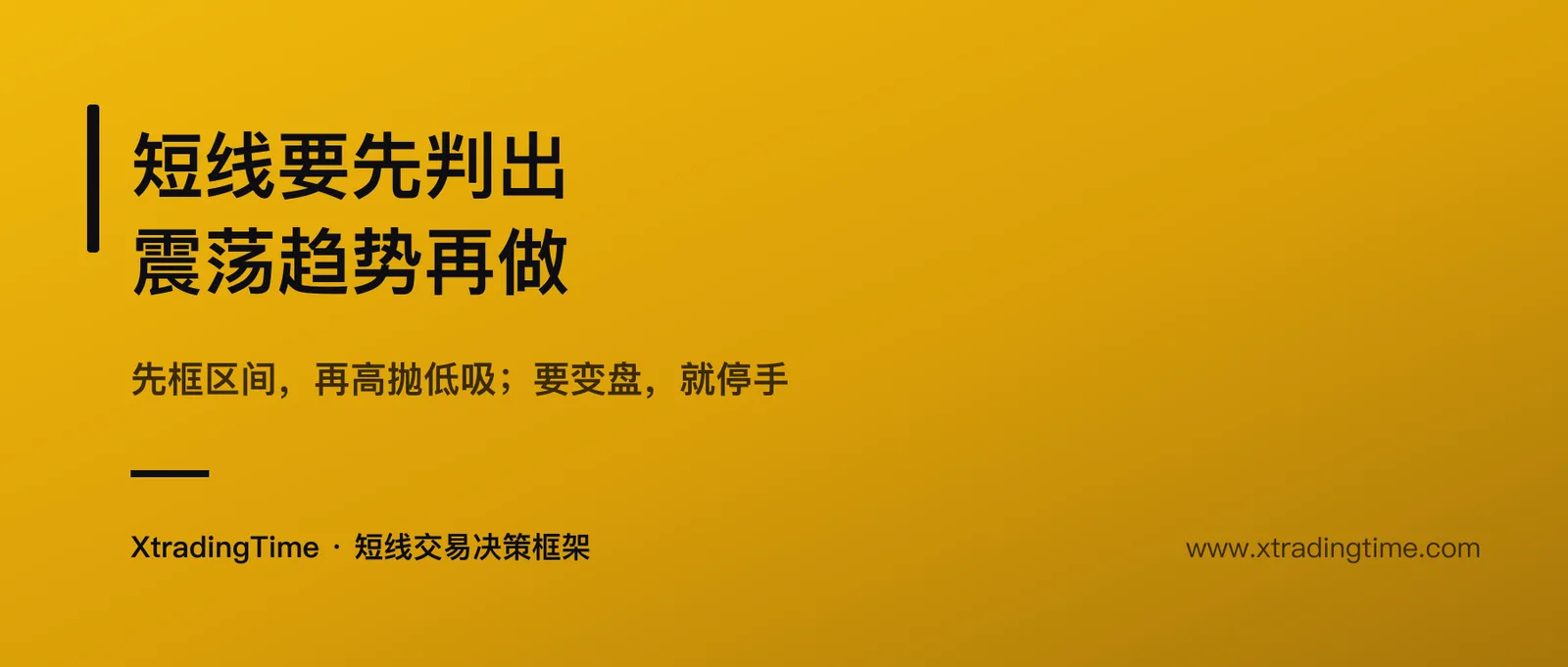 短线交易别为短线而短线：先判出震荡行情再高抛低吸