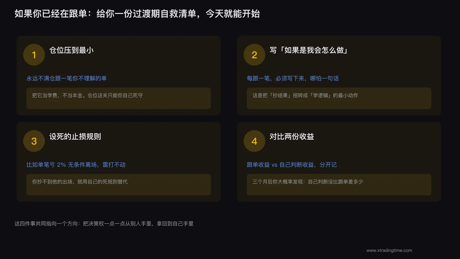 跟单者自救清单