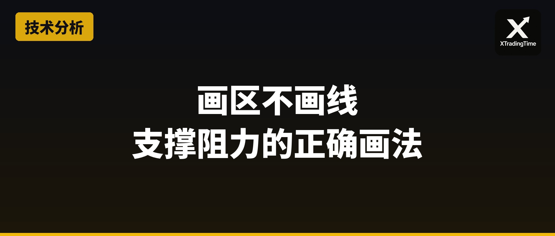 画区不画线：支撑阻力的正确画法